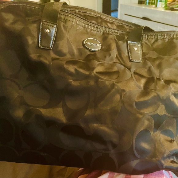 Coach Handbags - Coach Black Signature Tote Bag